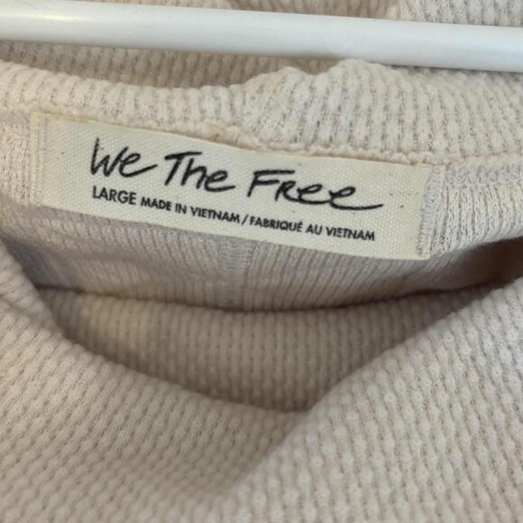 Free People We The Free Cowl Neck Pullover – Cream, Size Large - Picture 4 of 4